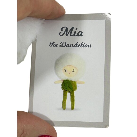 Aurora World Mia Wish Dandelion Boy Plush Stuffed Toy 8” Handmade White Green - Picture 6 of 16